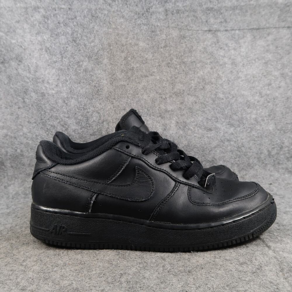 Nike Shoes Youth 7 Sneaker Air Force 1 Low Trainers Casual Black Lace Up Active